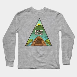 enjoy paradise triangle Long Sleeve T-Shirt